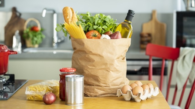 Kraft paper grocery discount bags